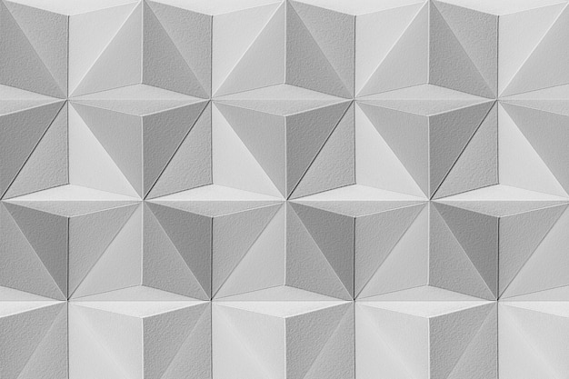 Fundo com padrão de tetraedro 3d de papel artesanal cinza