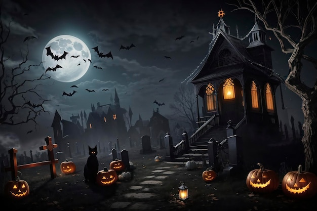 Fundo com tema de Halloween