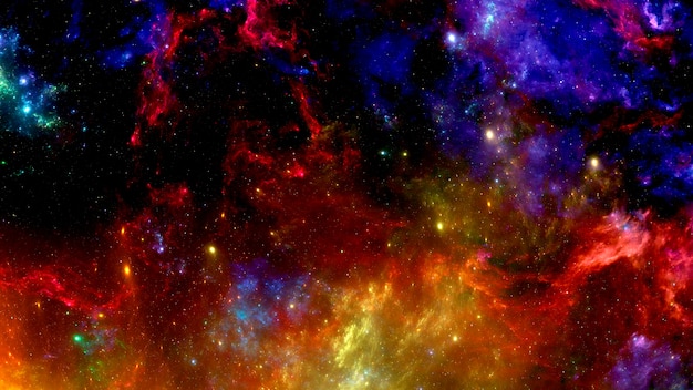 Fundo cósmico com nebulosa e o brilho das estrelas