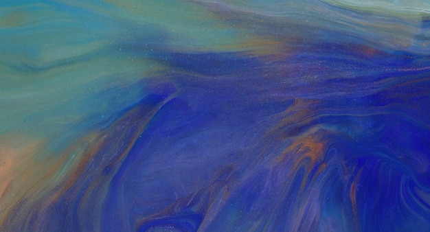 Fundo criativo de textura de marmoreio colorido com ondas abstratas, estilo de arte líquido pintado com óleo