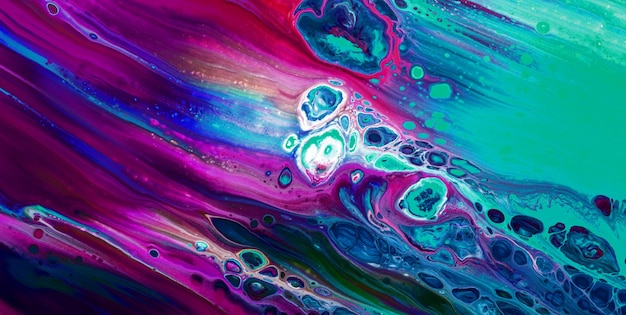 fundo criativo de textura de marmoreio colorido com ondas abstratas, estilo de arte líquido pintado com óleo