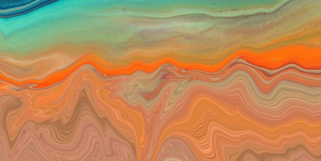 fundo criativo de textura de marmoreio colorido com ondas abstratas, estilo de arte líquido pintado com óleo