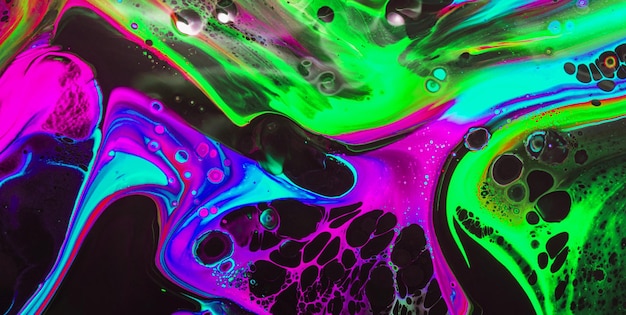 fundo criativo de textura de marmoreio colorido com ondas abstratas, estilo de arte líquido pintado com óleo