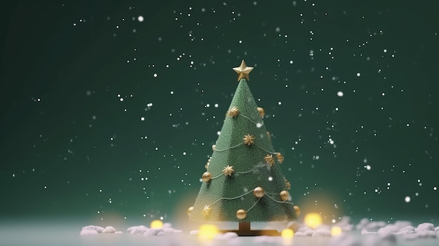 Fundo da árvore de Natal Ilustração AI GenerativexA