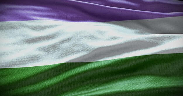 Fundo da bandeira da ilustração 3D do símbolo de gênero queer