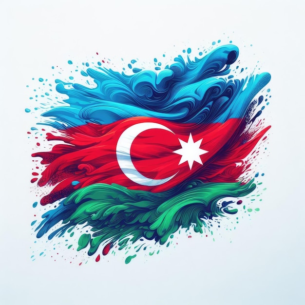 Fundo da bandeira do Azerbaijão