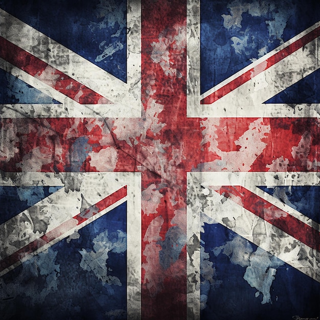 Fundo da bandeira Grunge Union Jack