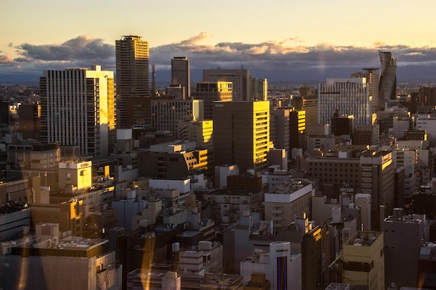 Fundo da cidade de Nagoya distrito central de negócios