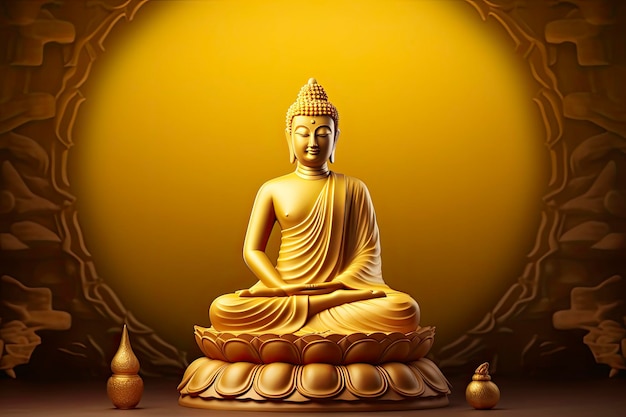 fundo da estátua de Buda e espaço vazio para o texto