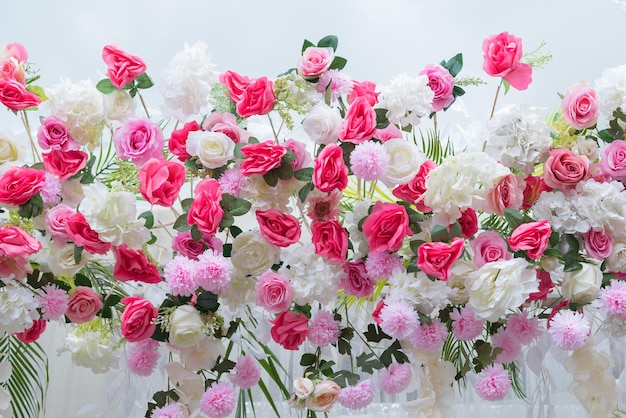Fundo da flor, fundo colorido, rosa fresca, casamento ao fundo, ramo de flores