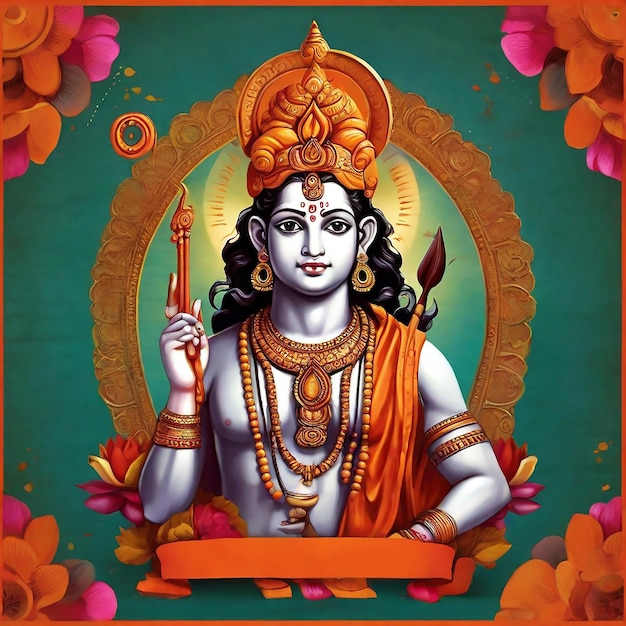 fundo da imagem de Ram Navami