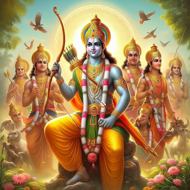 fundo da imagem de Ram Navami