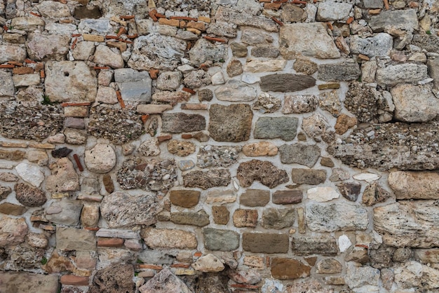 Fundo da parede de pedra marrom-acinzentada Padrão de textura e fundo da parede de ardósia