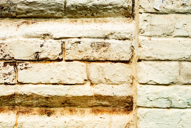 Fundo da parede de tijolo de textura. Textura de tijolo com arranhões e rachaduras