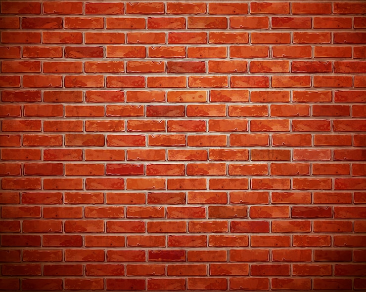 Fundo da parede de tijolo vermelho.