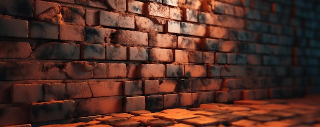 Fundo da parede de tijolos Textura da parede de tijolos criada Generative Ai