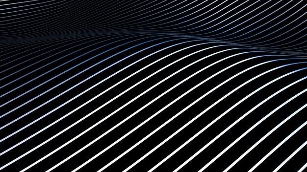 Fundo da textura metálica padrão de curva abstrata renderização 3D