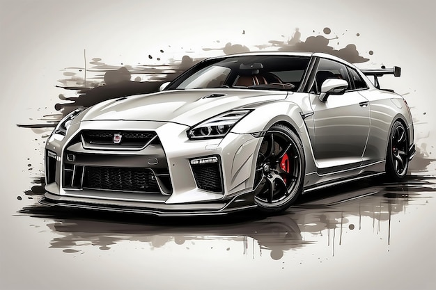 Fundo de adesivo Nissan gtr35