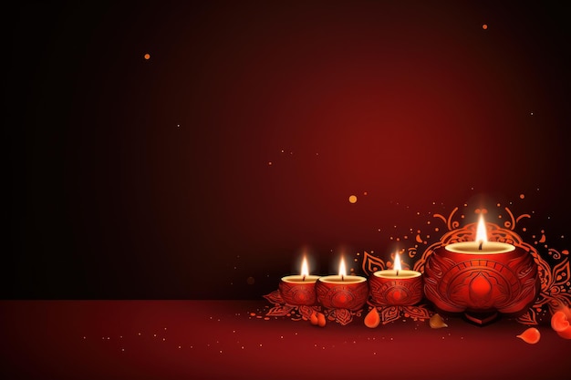 Fundo de apresentação do conceito do dia de Diwali gerado por IA