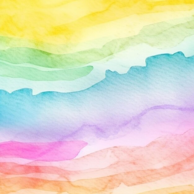 fundo de aquarela abstrata com um padrão de onda colorido generativo ai