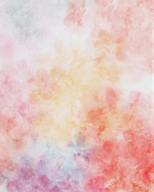 Fundo de aquarela abstrato colorido Textura azul amarelo-rosa