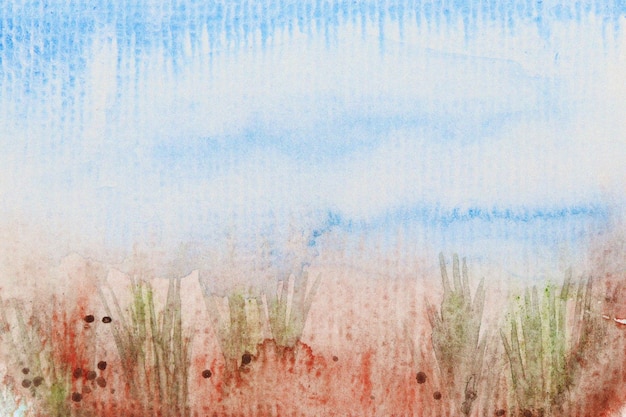 Fundo de aquarela abstrato de campo azul