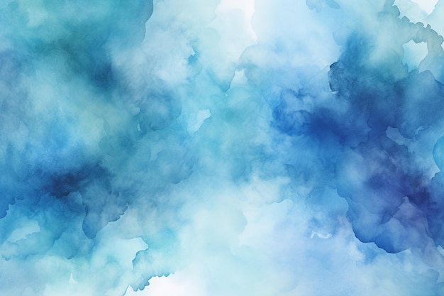 Fundo de aquarela azul com gradiente abstrato