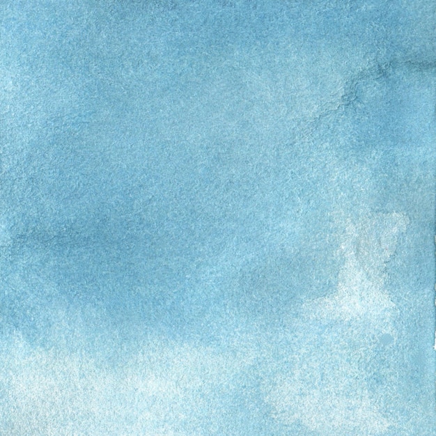 Fundo de aquarela azul desenhado à mão pano de fundo abstrato azul