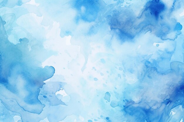 Foto fundo de aquarela azul pintado à mão