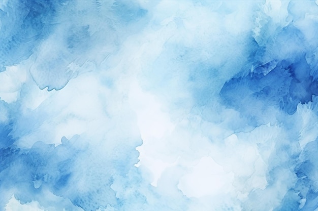 Foto fundo de aquarela azul pintado à mão