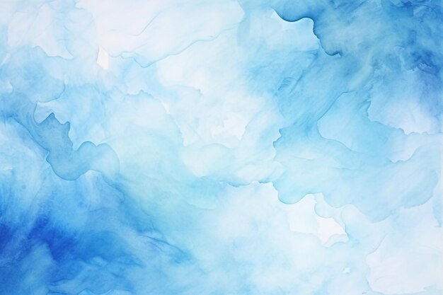 Foto fundo de aquarela azul pintado à mão