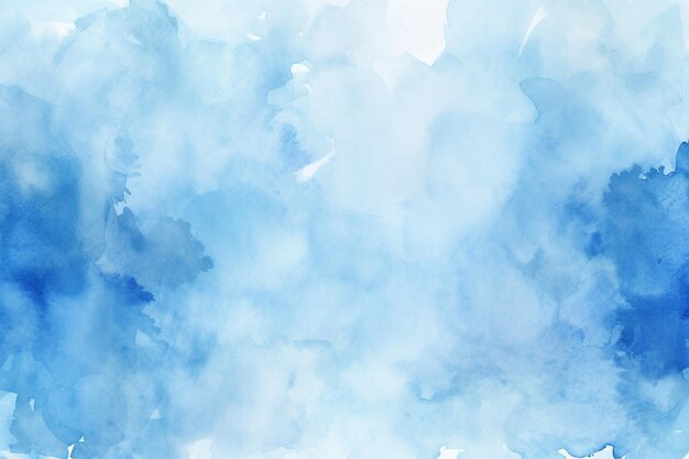 Foto fundo de aquarela azul pintado à mão