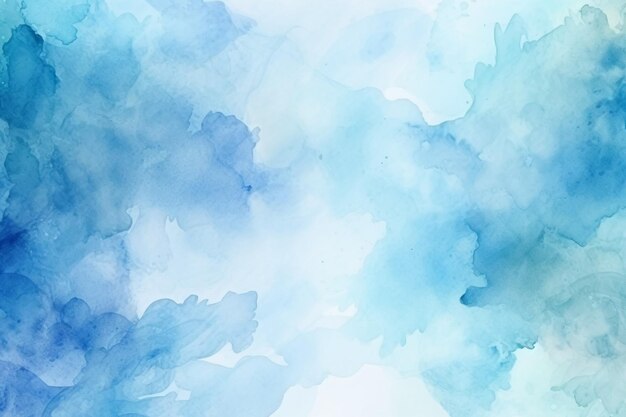 Foto fundo de aquarela azul pintado à mão