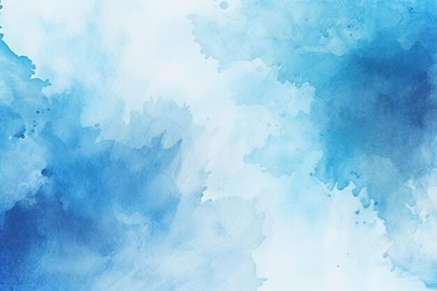 Foto fundo de aquarela azul pintado à mão