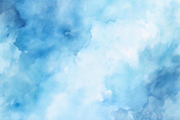 Foto fundo de aquarela azul pintado à mão