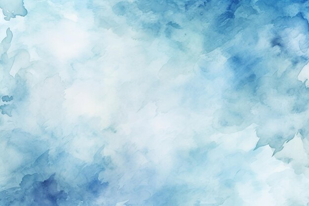 Foto fundo de aquarela azul pintado à mão