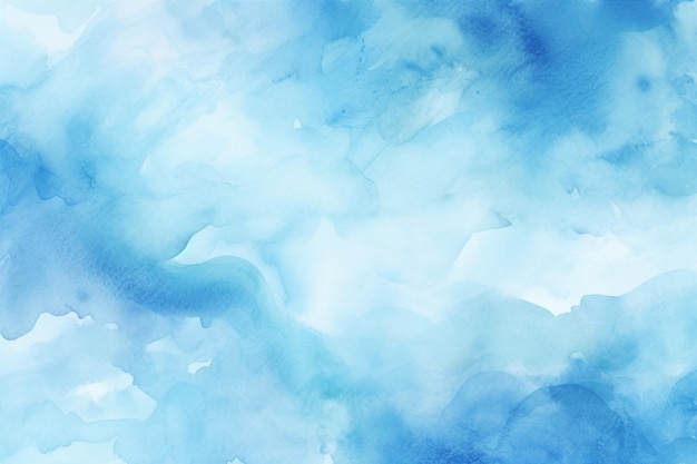 Foto fundo de aquarela azul pintado à mão