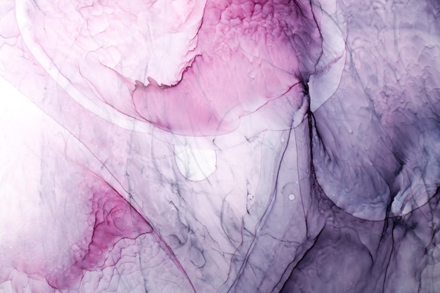 Fundo de aquarela cinza rosa abstrato Manchas de tinta e manchas onduladas em papel de parede de arte líquida de luxo de água