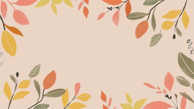 fundo de aquarela de borda de folha