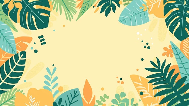 fundo de aquarela de borda de folha