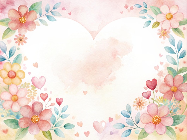 fundo de aquarela de flores celebração do dia da mãe dia da mãe borda floral modelo de dia da mãe