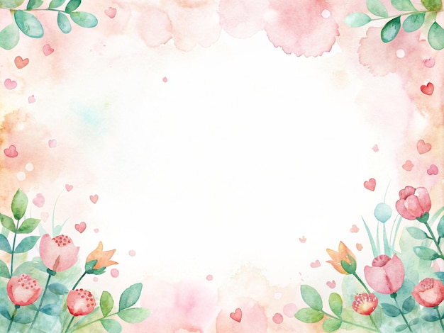 fundo de aquarela de flores celebração do dia da mãe dia da mãe borda floral modelo de dia da mãe