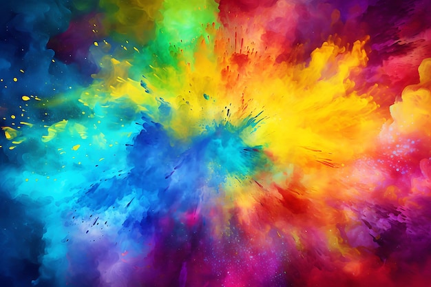 fundo de aquarela feliz holi