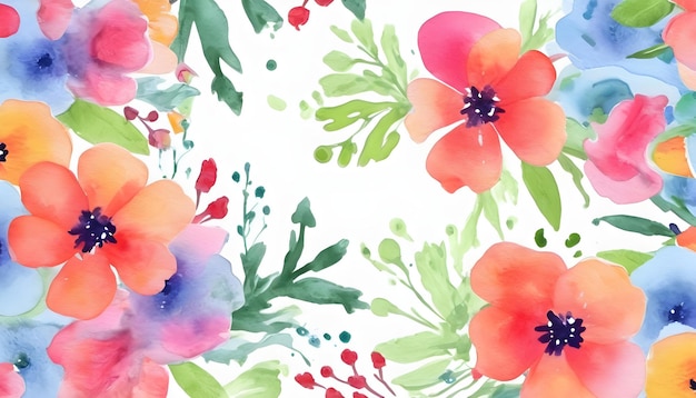 Fundo de aquarela floral