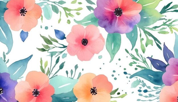 Fundo de aquarela floral