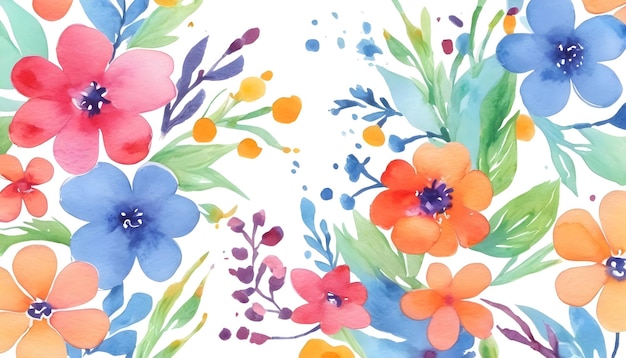 Fundo de aquarela floral