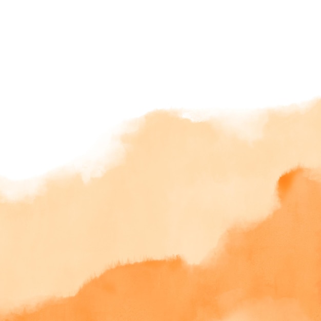 Fundo de aquarela Png em estilo abstrato laranja
