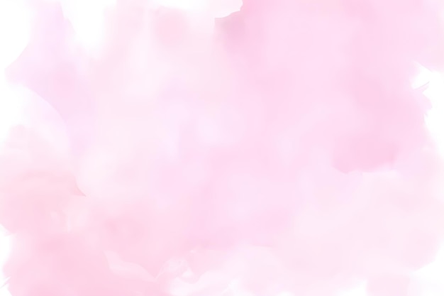 Fundo de aquarela rosa pastel de fantasia de céu pintado com pincel