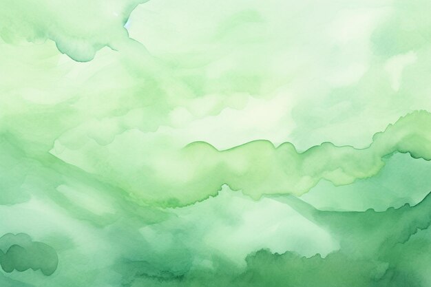 Foto fundo de aquarela verde pintado à mão