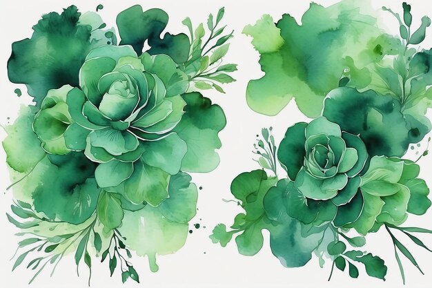 fundo de aquarela verde